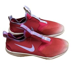 Nike Flex Runner PS Fireberry Girls Purple Pulse Slip On Sneakers 6Y AT4663-606